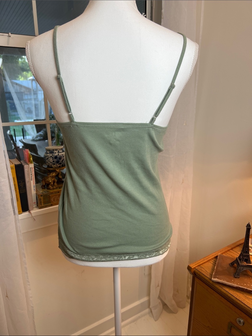 wild fable Sage Green Lace Trim Camisole size medium. - Picture 7 of 9